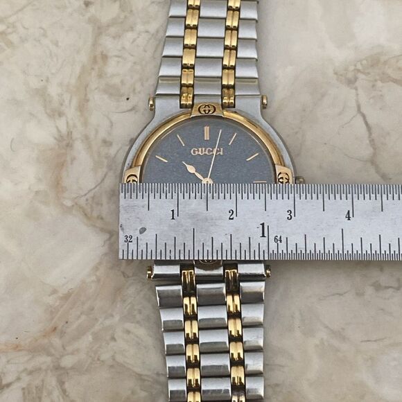 Vintage GUCCI 9000M Gold Plated & Stainless Steel Wristwatch - Unisex - Picture 16 of 16